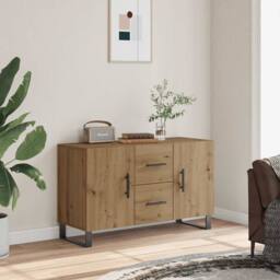 Berkfield Home Sideboard Artisan Oak 100x36x60 cm Engineered Wood in Brown - Size: 100 x 36 x 60 cm - thumbnail 2