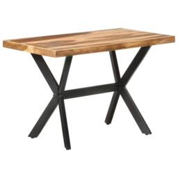 Berkfield Home Dining Table 120x60x75 cm Solid Wood with Honey Finish in Brown - Size: 120 x 60 x 75 cm - thumbnail 9