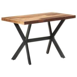 Berkfield Home Dining Table 120x60x75 cm Solid Wood with Honey Finish in Brown - Size: 120 x 60 x 75 cm - thumbnail 8