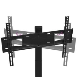 Berkfield Home Corner TV Stand 3-Tiers for 32-65 Inch Black - thumbnail 6