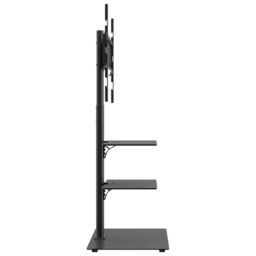 Berkfield Home Corner TV Stand 3-Tiers for 32-65 Inch Black - thumbnail 4