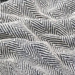 Berkfield Home Throw Cotton Herringbone 125x150 cm Navy Blue - thumbnail 5