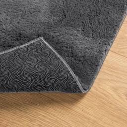 Berkfield Home Rug Short Pile Soft & Washable Anthracite 120x170 cm in Dark Grey - Size: 100 cm diameter - thumbnail 5