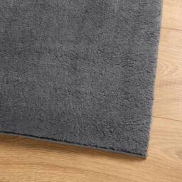 Berkfield Home Rug Short Pile Soft & Washable Anthracite 120x170 cm in Dark Grey - Size: 100 cm diameter - thumbnail 4