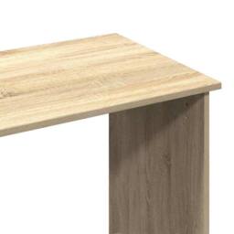 Berkfield Home Decorative Desk Sonoma Oak 80x40x75 cm Engineered Wood in Light Tan - Size: 80 x 40 x 75 cm - thumbnail 7
