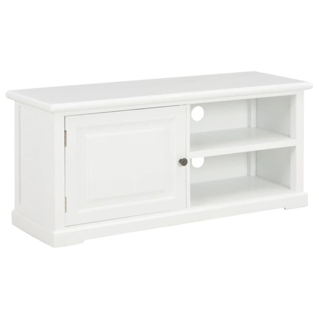 Berkfield Home TV Cabinet White 90x30x40 cm Wood - Size: 90 x 30 x 40 cm - image 1