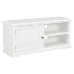 Berkfield Home TV Cabinet White 90x30x40 cm Wood - Size: 90 x 30 x 40 cm - thumbnail 1