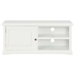 Berkfield Home TV Cabinet White 90x30x40 cm Wood - Size: 90 x 30 x 40 cm - thumbnail 3