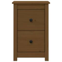 Berkfield Home Bedside Cabinet Honey Brown 40x35x61.5 cm Solid Wood Pine - thumbnail 3