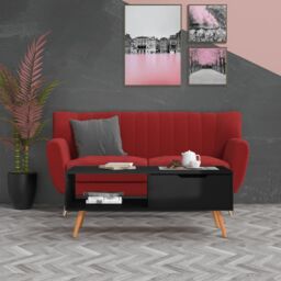 Berkfield Home Coffee Table High Gloss Black 100x49.5x43 cm Engineered Wood - thumbnail 1