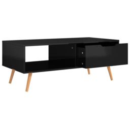 Berkfield Home Coffee Table High Gloss Black 100x49.5x43 cm Engineered Wood - thumbnail 5