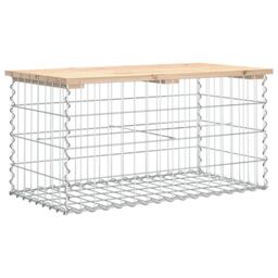 Berkfield Home Garden Bench Gabion Design 83x44x42 cm Solid Wood Pine in Brown - Size: 83 x 44 x 42 cm - thumbnail 5