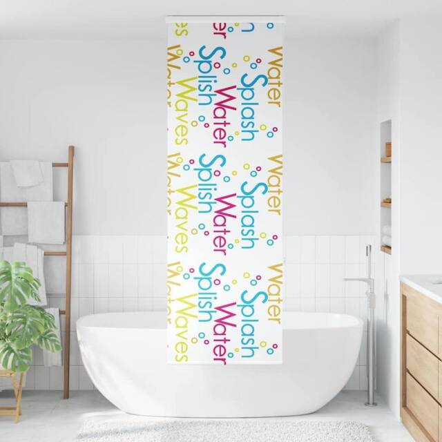 Berkfield Home Shower Roller Blind with Cassette 80x240 cm Fabric Width 76 cm in White - image 1