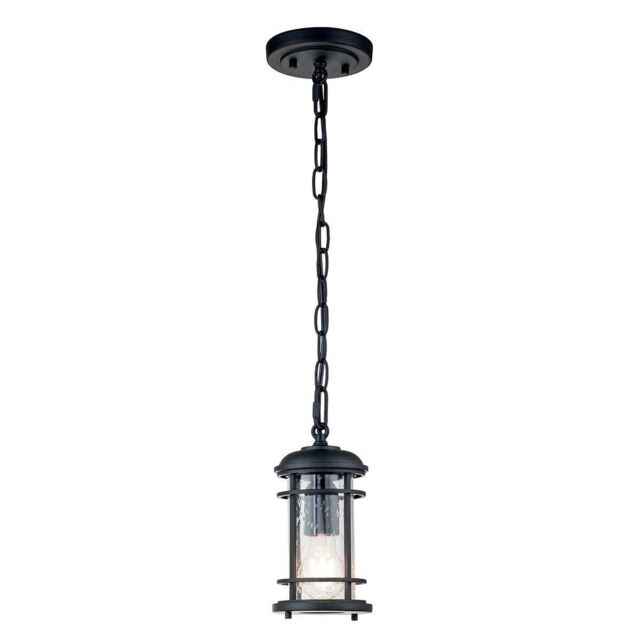 Netlighting Feiss Lighthouse Outdoor Pendant Ceiling Light Textured Black IP44 - image 1