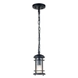 Netlighting Feiss Lighthouse Outdoor Pendant Ceiling Light Textured Black IP44