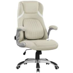 STILVORA Beige Office Chair with Adjustable Height & Armrests - thumbnail 4