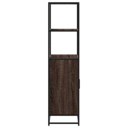 Berkfield Home Highboard Brown Oak 68x35x139 cm Engineered Wood & Metal - Size: 68 x 35 x 139 cm - thumbnail 5