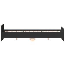 Berkfield Home Bed Frame with Headboard & Footboard Black 120x200 cm - Size: Small Double - thumbnail 6