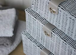 Marco Paul Grey Set of 3 Baskets for storage Decorative Storage Boxes - thumbnail 4