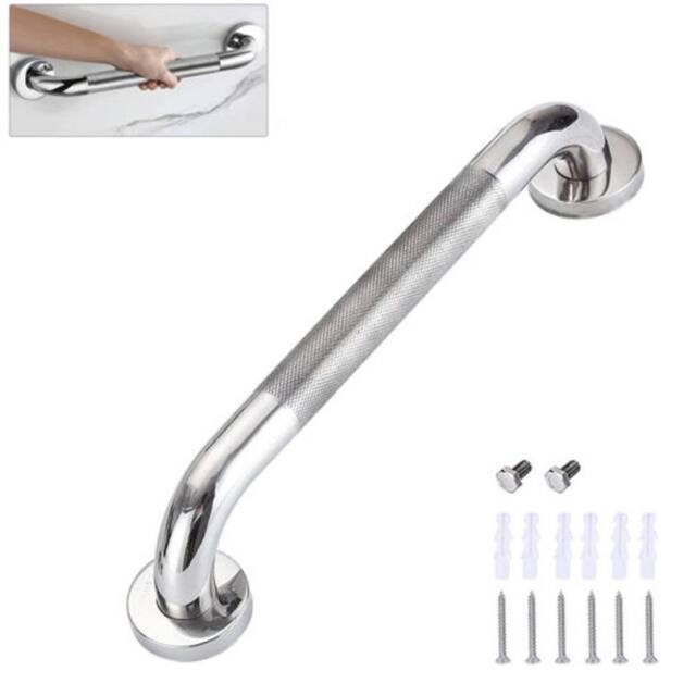 VOGREX Stainless Steel Grab Bar Anti Slip Bathroom Toilet Handle Rail 50 cm in Silver - image 1