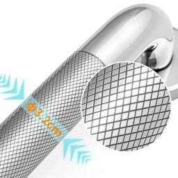 VOGREX Stainless Steel Grab Bar Anti Slip Bathroom Toilet Handle Rail 50 cm in Silver - thumbnail 2
