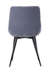 Living and Home 2pcs Teddy Fleece Upholstered Dining Chair in Grey - thumbnail 7