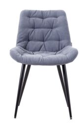 Living and Home 2pcs Teddy Fleece Upholstered Dining Chair in Grey - thumbnail 6