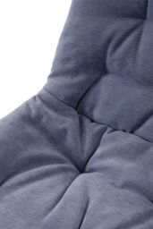 Living and Home 2pcs Teddy Fleece Upholstered Dining Chair in Grey - thumbnail 9