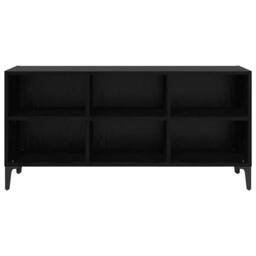 EONLION TV Cabinet Set Black Wood Stand - Size: 100 cm - thumbnail 5