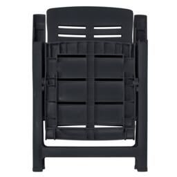 Berkfield Home 9 Piece Outdoor Dining Set Plastic Anthracite in Black - thumbnail 7
