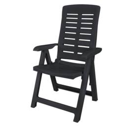 Berkfield Home 9 Piece Outdoor Dining Set Plastic Anthracite in Black - thumbnail 3