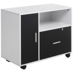 Mobile File Cabinet with Lockable Drawer Printer Stand with Shelf
