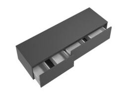 Vente-unique Wall-Hung Vanity Unit - Anthracite Grey - L150 Cm - ISAURE II in Dark Grey - thumbnail 5