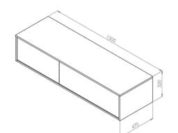 Vente-unique Wall-Hung Vanity Unit - Anthracite Grey - L150 Cm - ISAURE II in Dark Grey - thumbnail 8