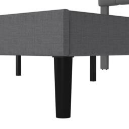 Levede Bed Frame Upholstered Linen Headboard Tufted Wooden Slat Grey - Size: King - thumbnail 7