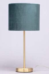 BHS Lighting Velvet Table Lamp in Teal - thumbnail 2