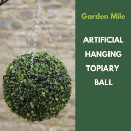 Marco Paul 30cm Green Artificial Topiary Ball Garden Decoration in Grey - thumbnail 4
