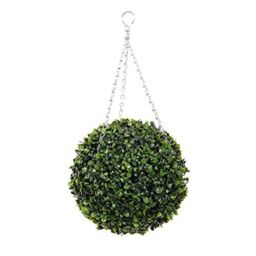 Marco Paul 30cm Green Artificial Topiary Ball Garden Decoration in Grey - thumbnail 3