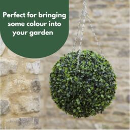 Marco Paul 30cm Green Artificial Topiary Ball Garden Decoration in Grey - thumbnail 7