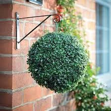 Marco Paul 30cm Green Artificial Topiary Ball Garden Decoration in Grey - thumbnail 1