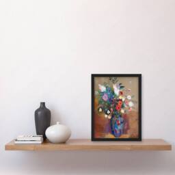 "Artery8 Bouquet of Flowers in a Vase Redon Vintage Framed Wall Art Print - Size: W12"" x H16""" - thumbnail 4
