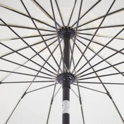 Wyld and Coco Market Garden Parasol 255cm - Light Beige Tilting Crank Aluminium - thumbnail 7