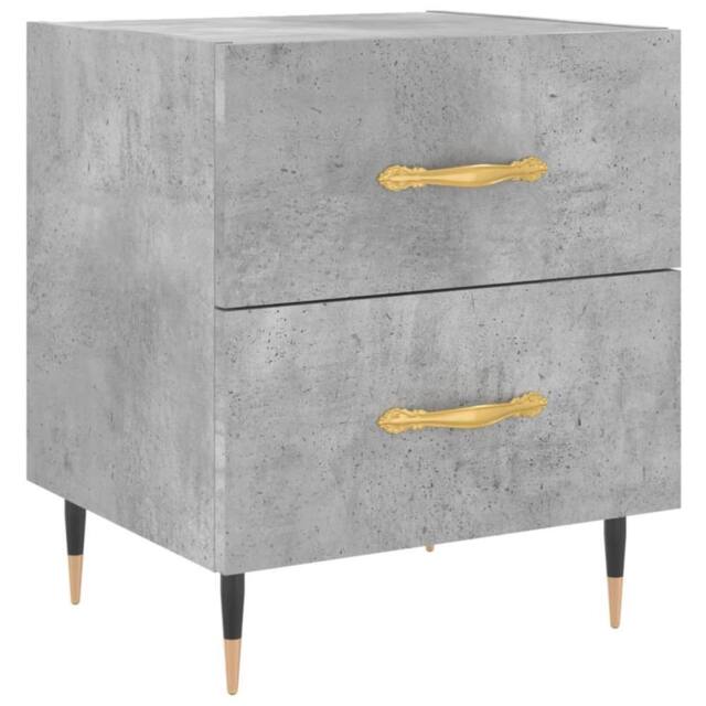 Berkfield Home Bedside Cabinet Concrete Grey 40x35x47.5 cm Engineered Wood - image 1