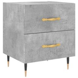 Berkfield Home Bedside Cabinet Concrete Grey 40x35x47.5 cm Engineered Wood - thumbnail 1