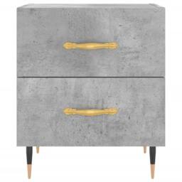 Berkfield Home Bedside Cabinet Concrete Grey 40x35x47.5 cm Engineered Wood - thumbnail 6