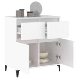 Berkfield Home Sideboard White 60x35x70 cm Engineered Wood - Size: 60 x 35 x 70 cm - thumbnail 5