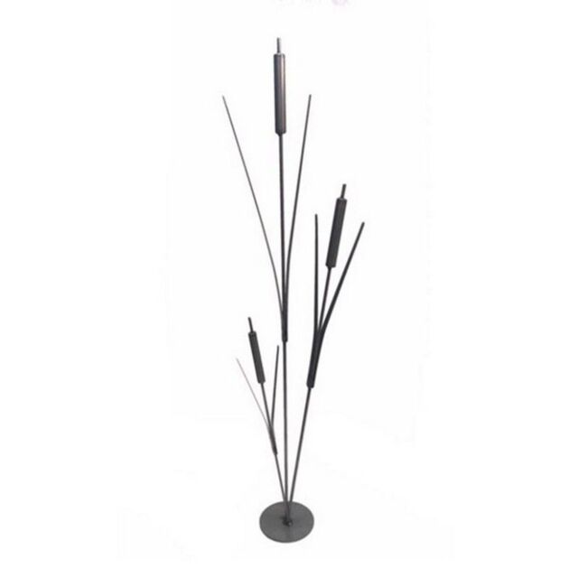 Poppyforge Bullrush Cluster Garden Art - Steel - W43.2 x H121.9 cm - BM/RtR in Black - image 1