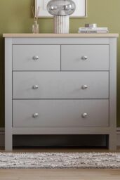 Home Discount Vida Designs Arlington 2+2 Drawer Chest Storage Bedroom Furniture in Grey - thumbnail 3