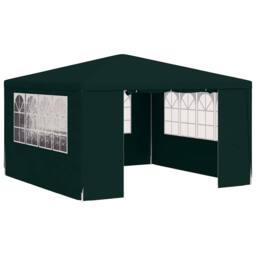 Berkfield Home Professional Party Tent with Side Walls 4x4 m Green 90 g/m? - thumbnail 3