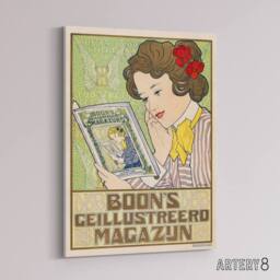 "Artery8 Boons Illustrated Magazine Canvas Wall Art Print Georg van Caspel - Size: W24"" x H32""" - thumbnail 2